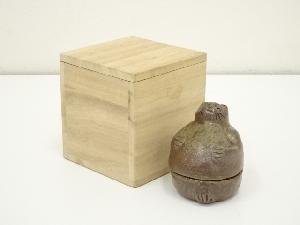 大谷焼　矢野款一造　狸香合（保護箱）